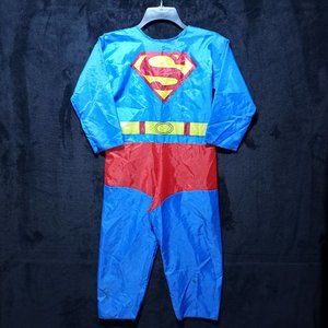 Vintage Distressed‎ Superman Costume Size Kids (7-10) 100% Polyester #1231